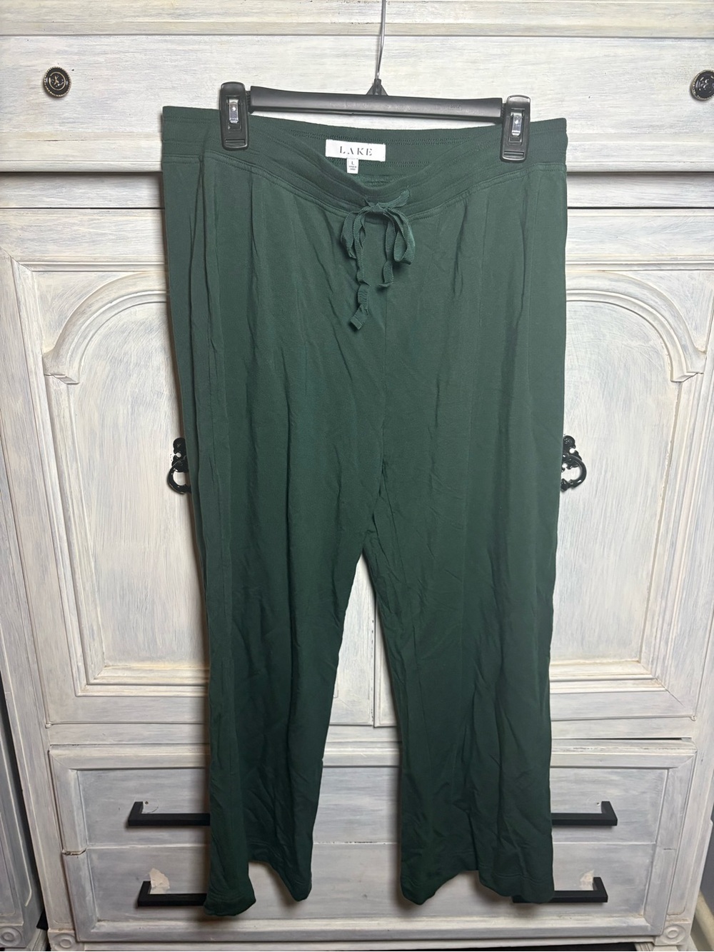 Lake Modal Relax Pants Conifer Green Lounge Cozy Buttery Soft Wide Leg - Picture 4 of 10